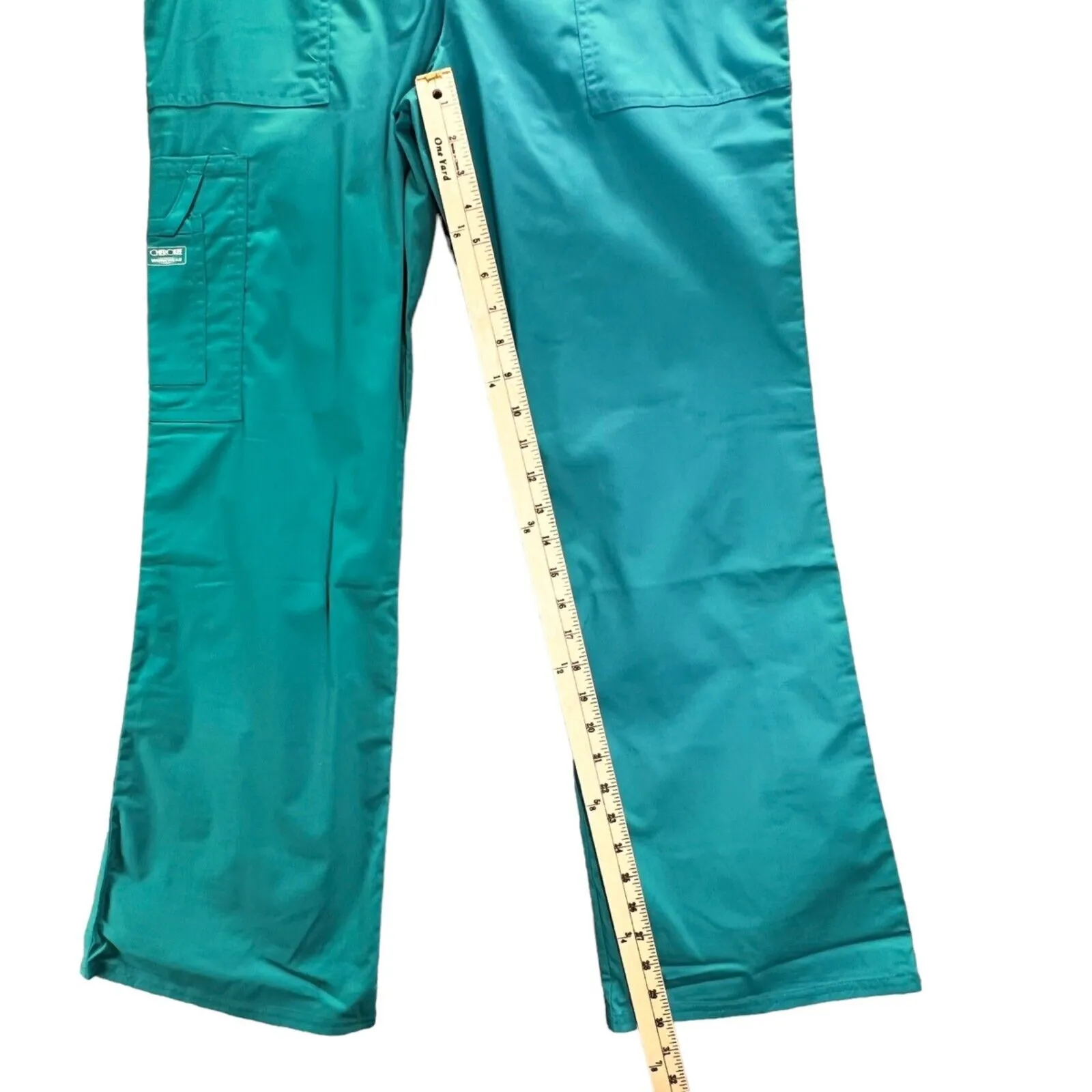 Cherokee Scrub Pants Womens S Teal Blue Core Stretch Cargo Medical Workwear NEW - Image 11