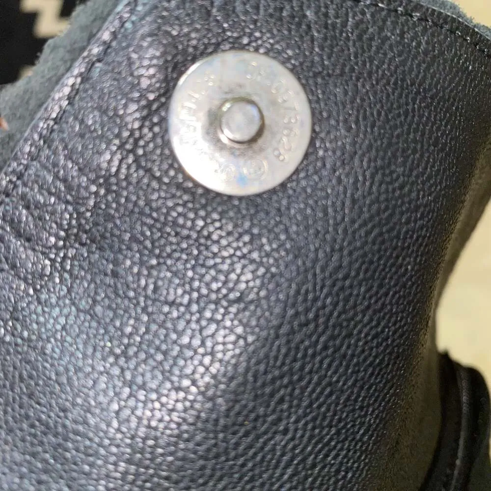 Fringe fold over flap faux leather Crossbody purse removable adjustable strap - Image 5