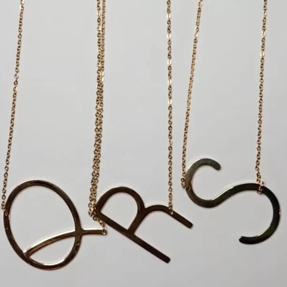 Gold Initial Pendant Necklace Letters A - Image 7