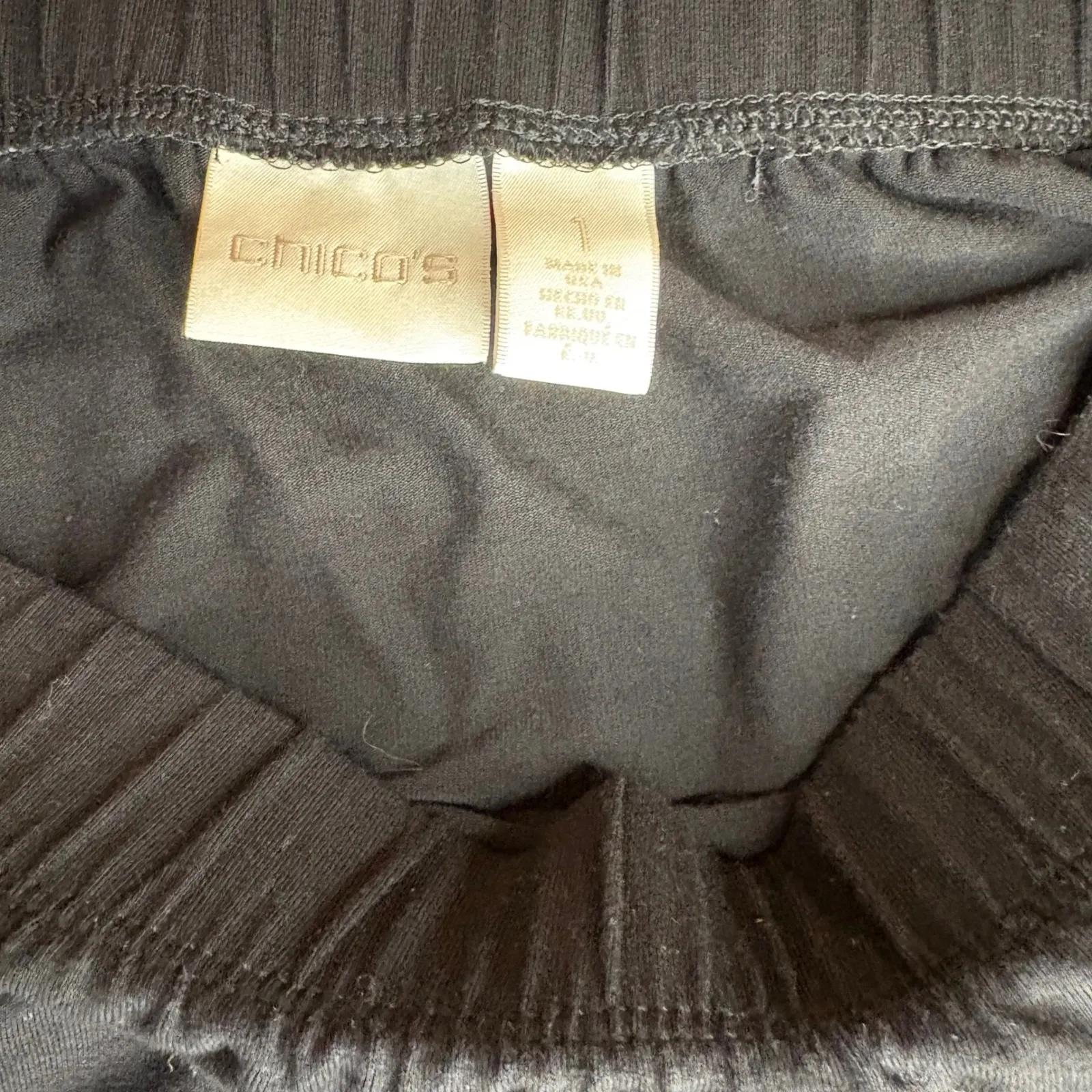 Chicos Maxi Skirt Color‎ Block Black Tan White Elastic Waist Medium (1) - Image 2