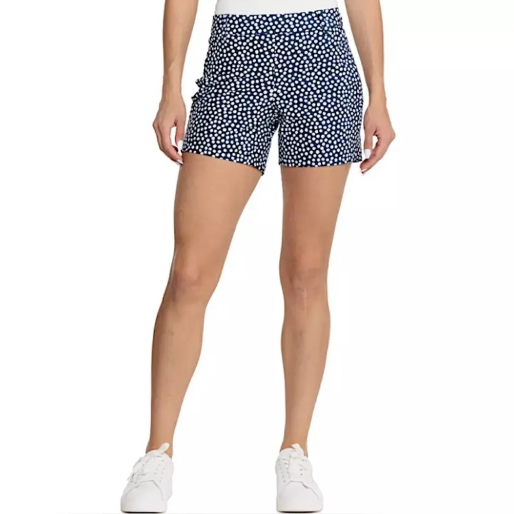 SPANX NEW!! Navy Painted Dot Sunshine Shorts UPF 50+ Size Medium - Image 11