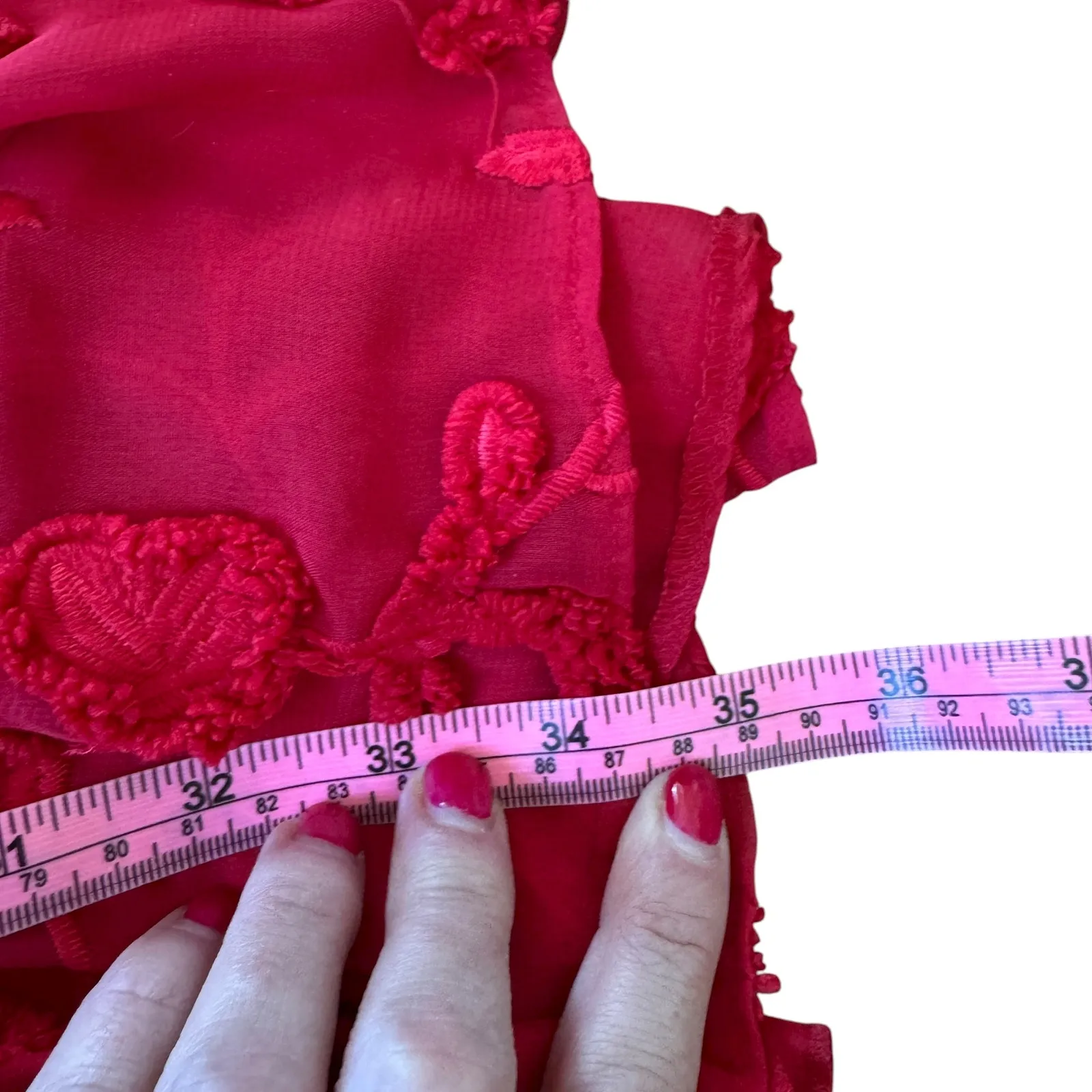 Anthropologie Mare Mare Amal Textured Dress Red - Image 13