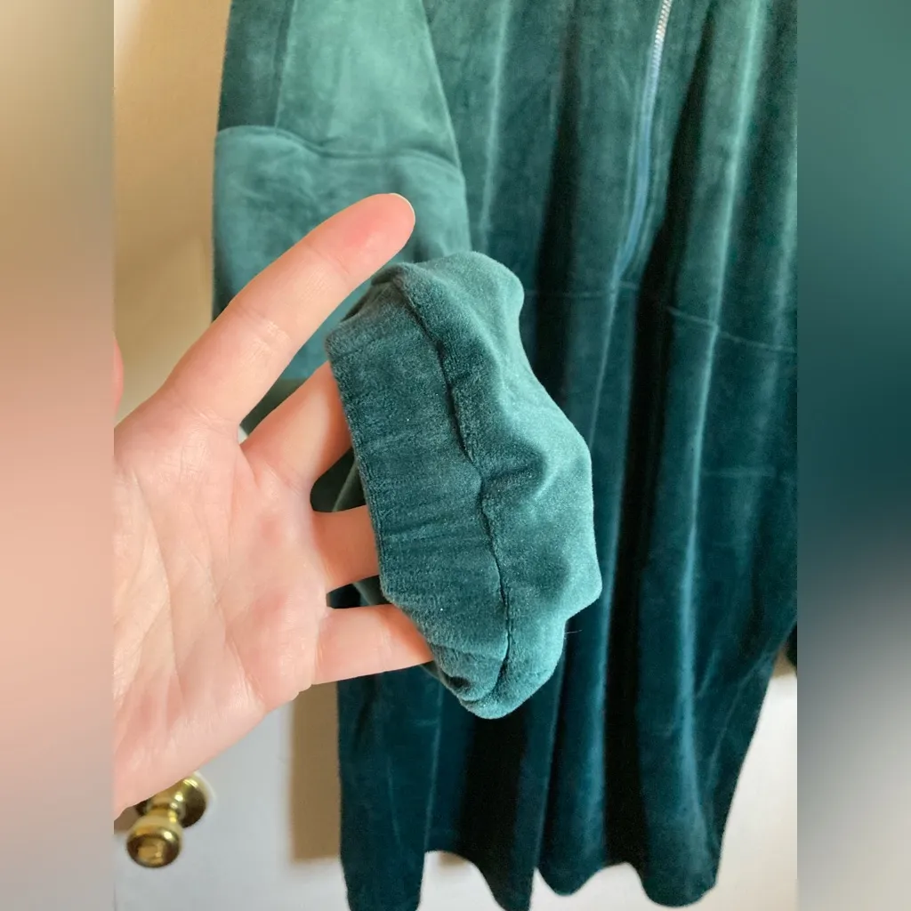 Anthropologie Saturday Sunday Forest Green Rosalind Velvet Tunic Dress #Br - Image 11