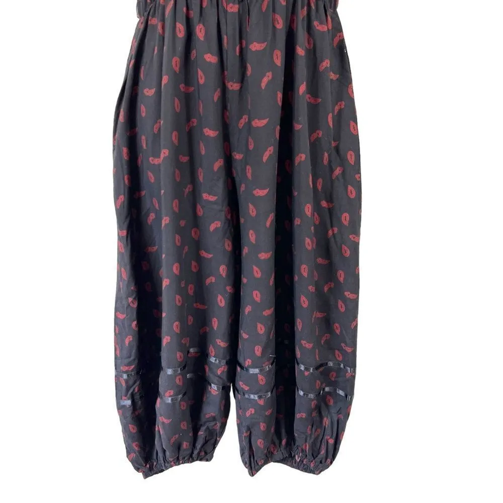 Vintage The Hirsh Girl Cropped Jumpsuit Black Size 6 - Image 3