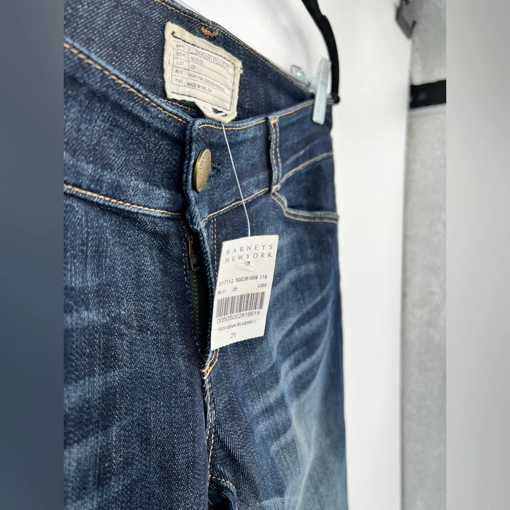 🆕 NWT Current Elliott The Cropped Legging With Long Zip Jean Blue Bird Skinny 25 - Image 11