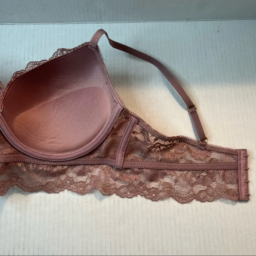 Thalia Sodi Bra Lavender Metallic Longline Lace Underwire Bra Sz 38C EUC - Image 10