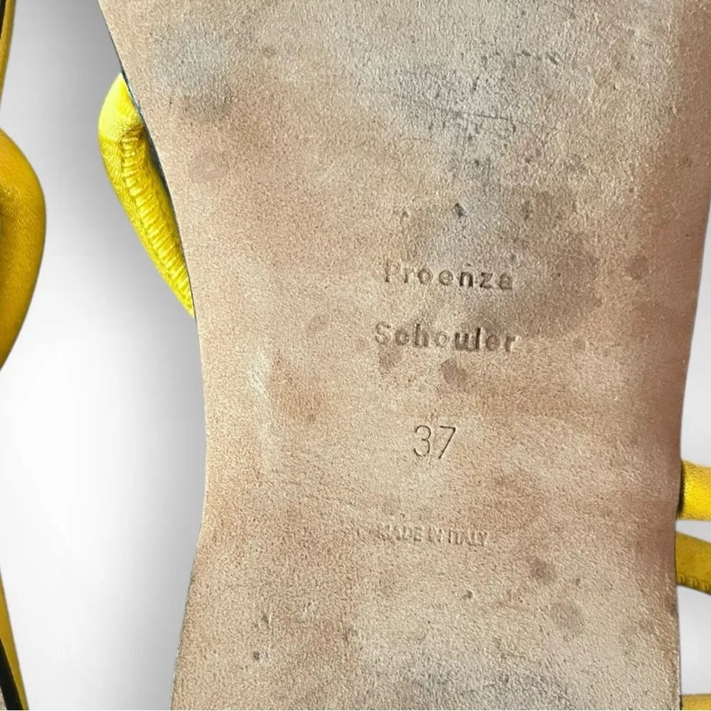 PROENZA SCHOULER Canary Yellow Square Open-Toe Strappy Sandals Size 6.5 | EUC - Image 10