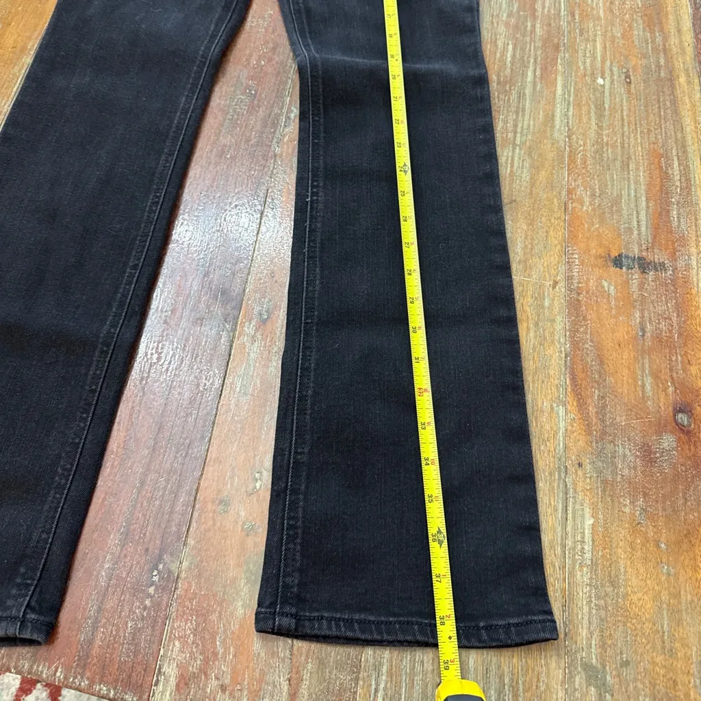 Old Navy Mid-Rise Kicker Boot-Cut Jeans in Black, Size 4 Grunge - Image 7