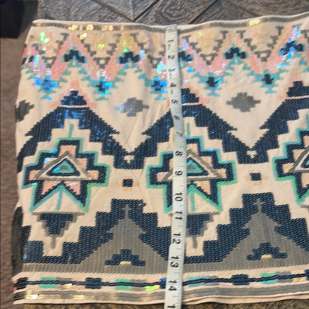 Express Multicolor Sequin Pencil Skirt - Image 9