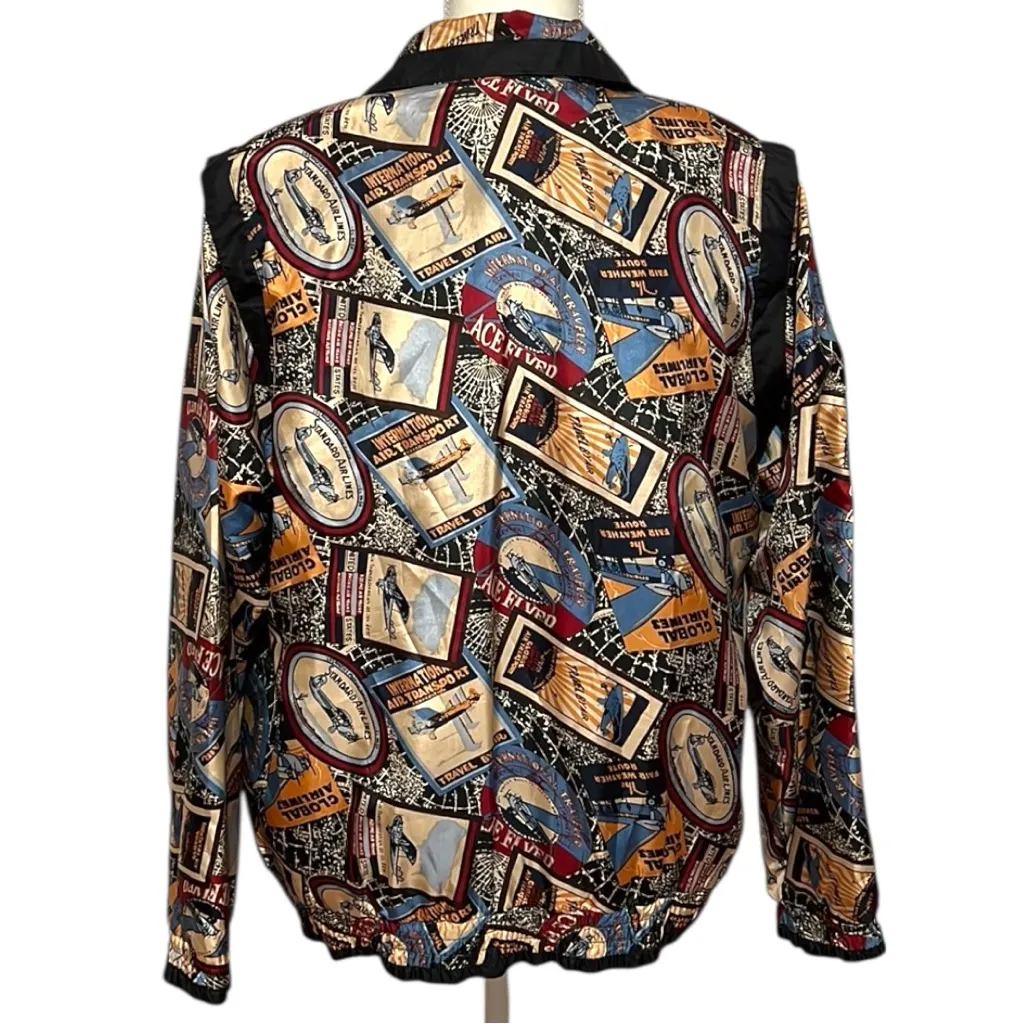 EVC Lavon Vintage Silk Women’s Travel Aviation theme Jacket SP - Image 3
