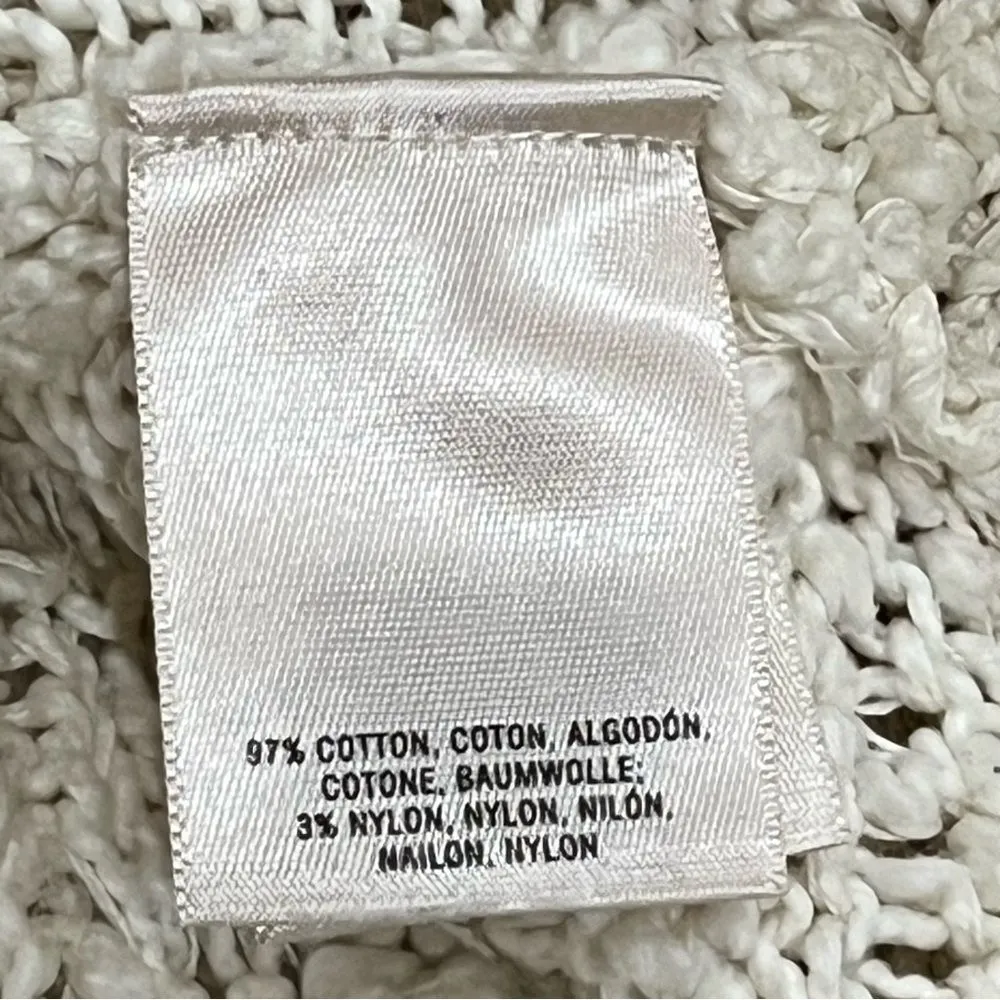 Anthropologie Moth Cream High Low Open Cable Knit Sweater Medium - Image 7