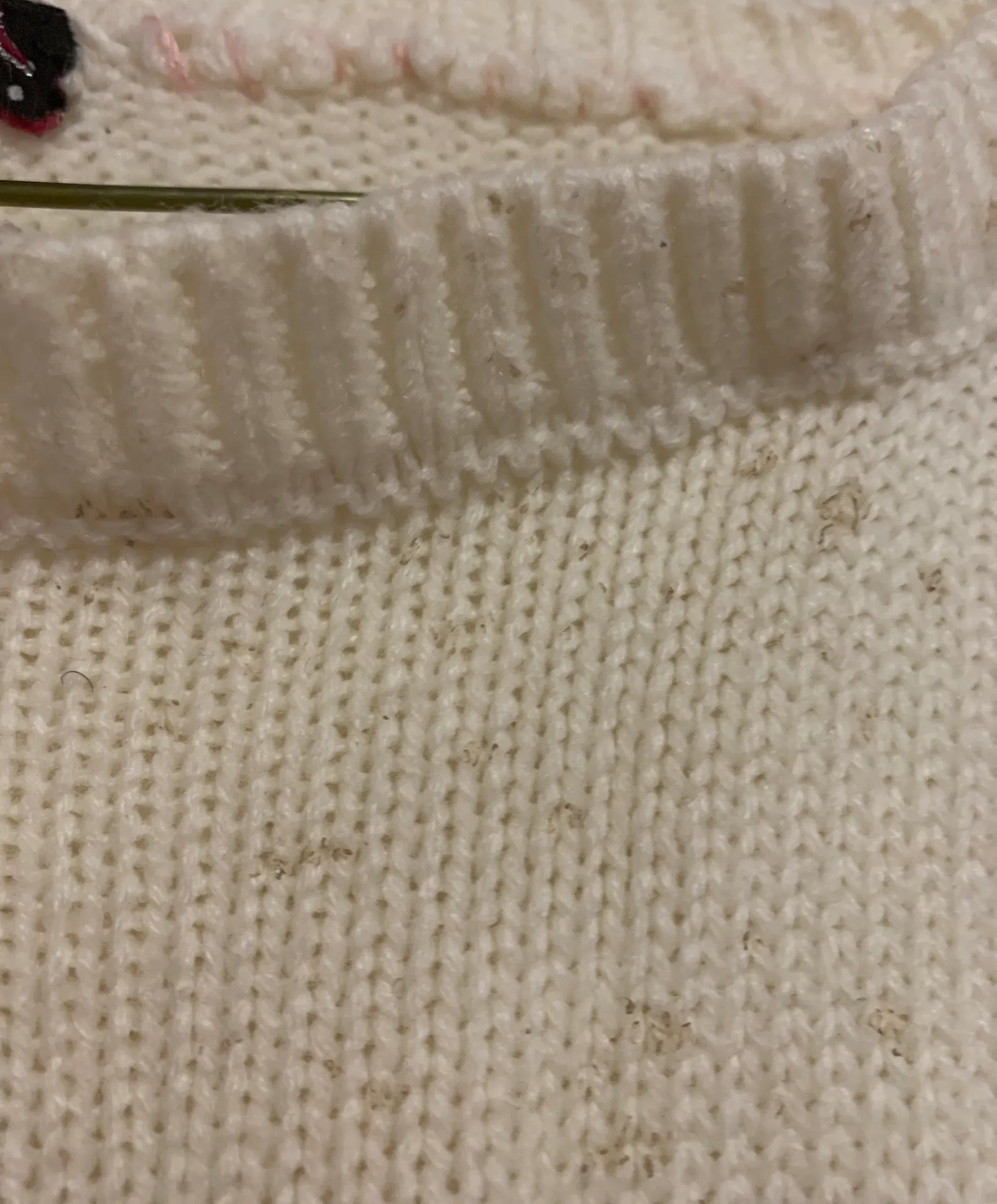 Forever Me Cream Knit Sweatshirt Tan Size 10 - Image 4