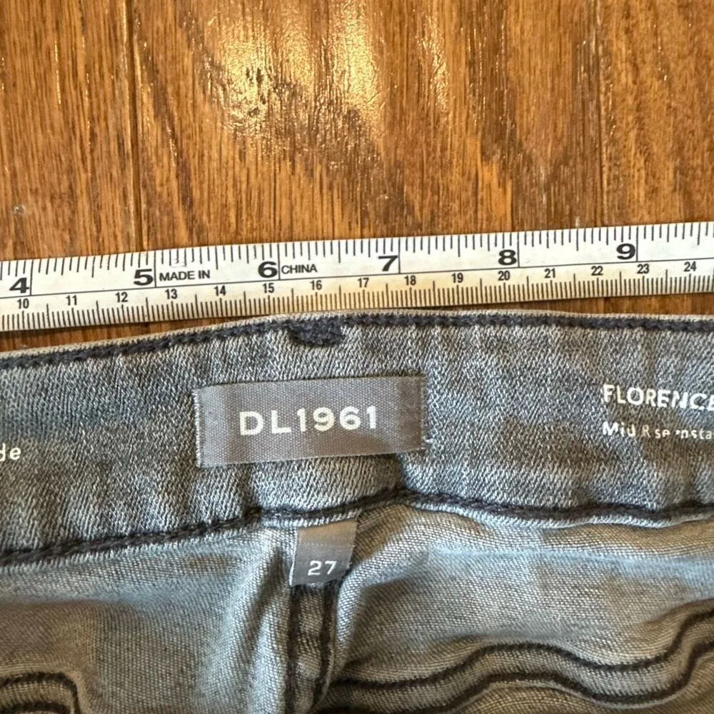 DL1961 Florence intrasculpt grey crop mid rise  skinny jeans 27 - Image 10