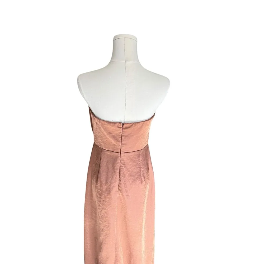SuperDown x Revolve - Farah Satin Strapless Maxi Dress in Copper Sz M - Image 5