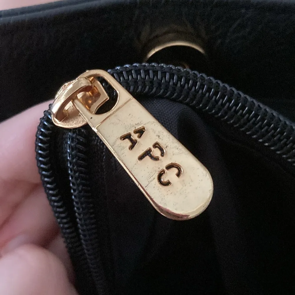 A.P.C. Vintage Black Shoulder Bag Genuine Leather Handbag Pockets Like New - Image 11