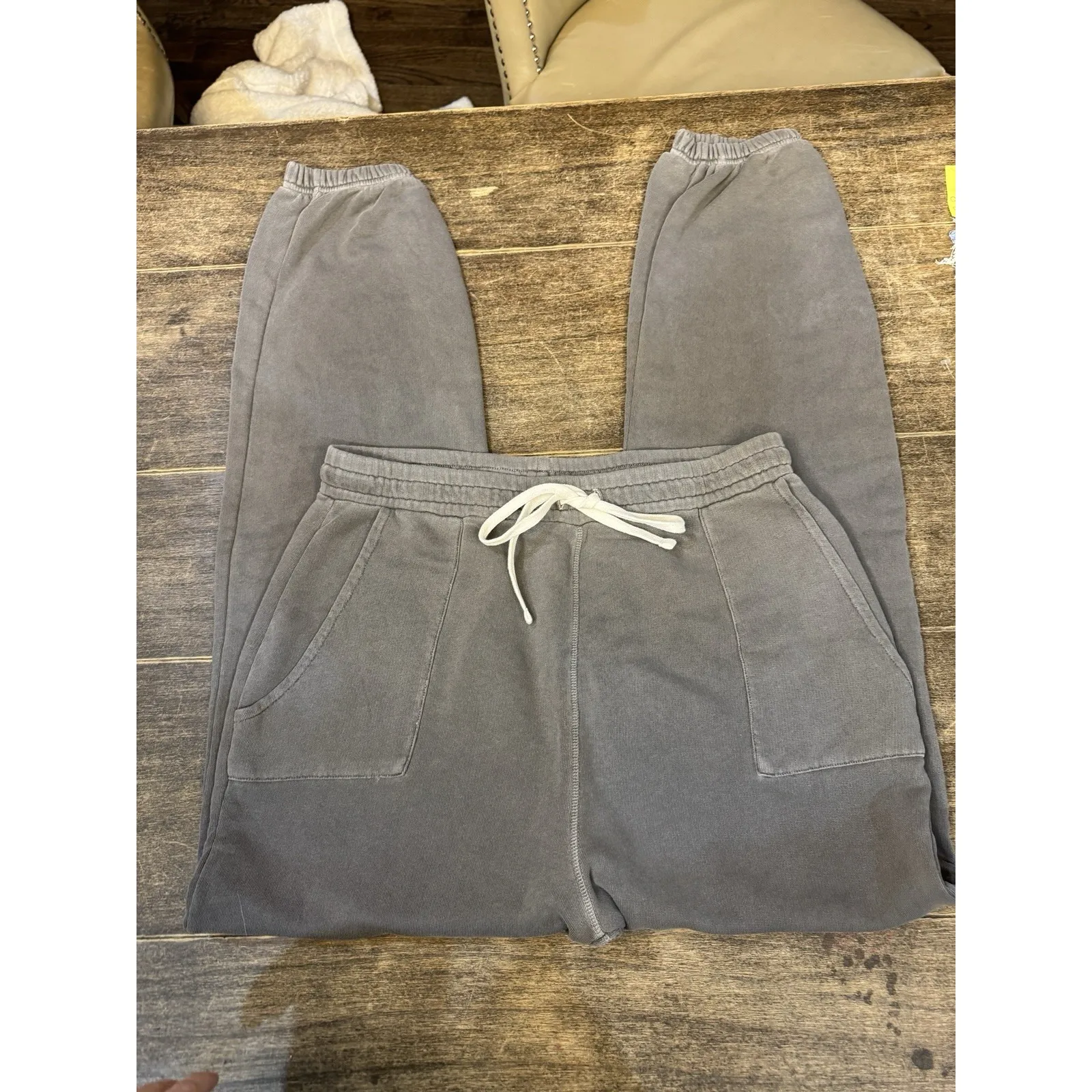 Revolve Tularosa Cotton Sweatpants Organic Benny Jogger Grey Size XL NEW $158 - Image 4