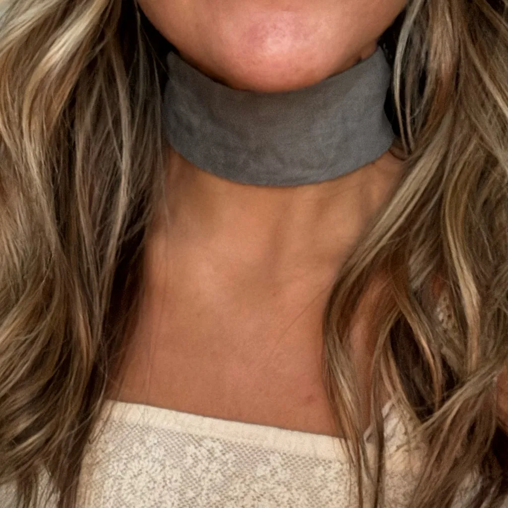 NWT Free people Daisy Jane Suede choker gray grey - Image 7