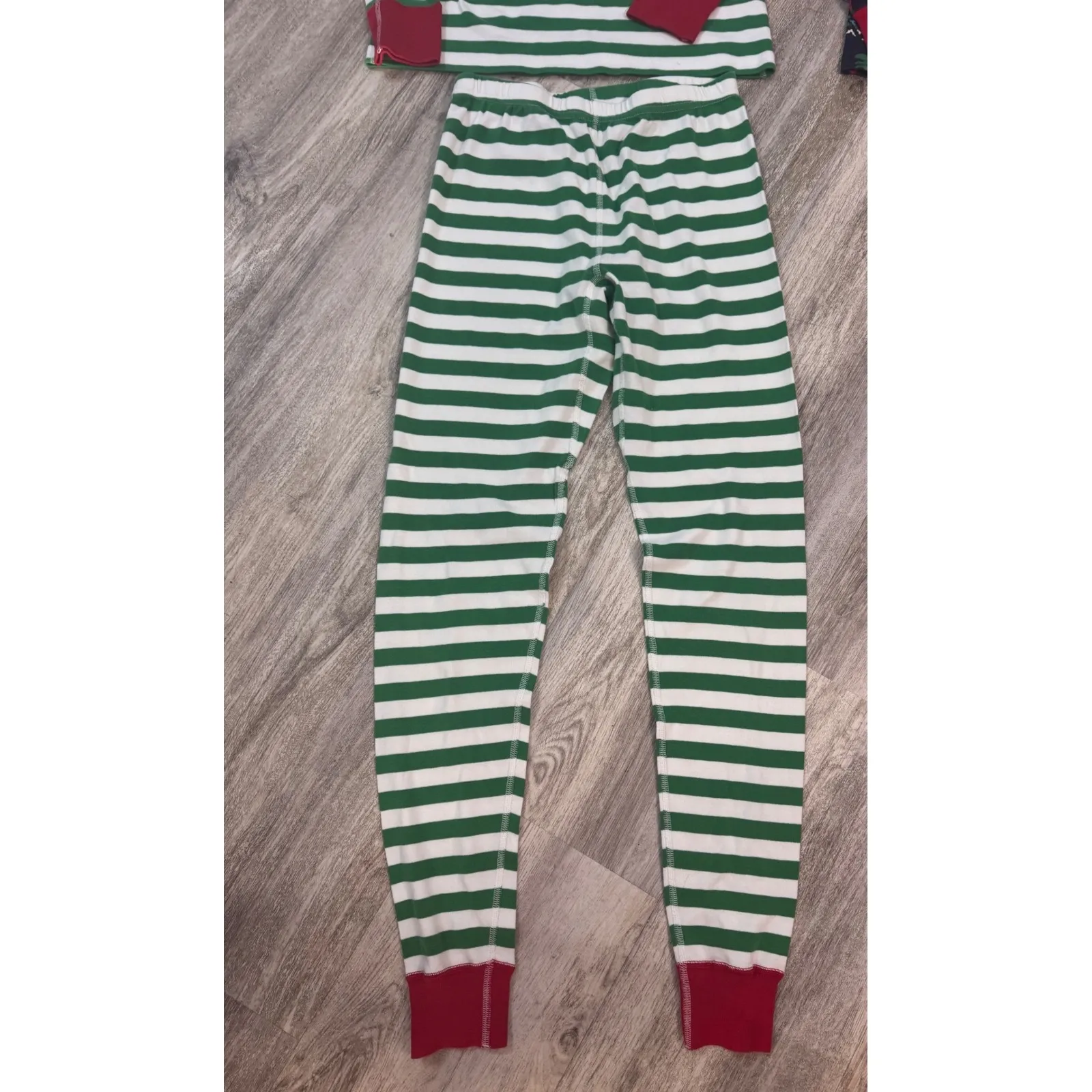 Hanna Andersson Holiday Gnome and Striped Pajama Set Bundle Women's Size M Green Size M - Image 5