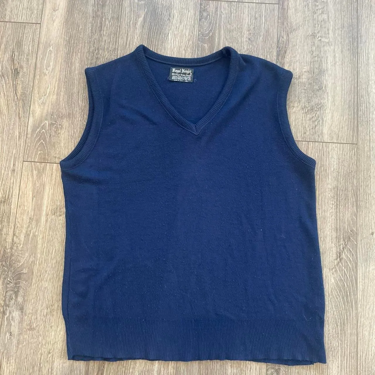 Royal Knight Men's Navy and Blue Gilet XL - Image 3