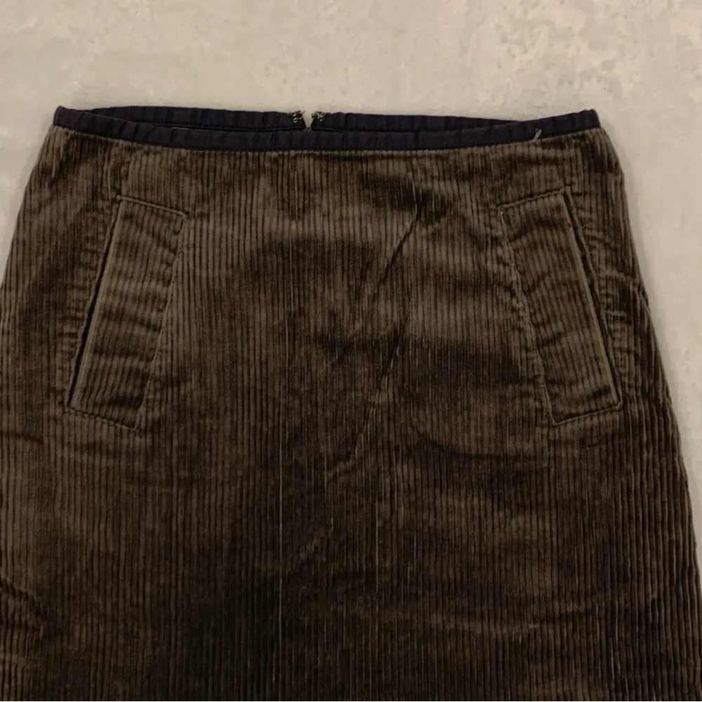 Kenneth Cole Gray Womens Corduroy Cotton Mini Skirt Size 2 - Image 3