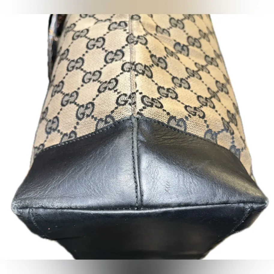 Authentic Gucci GG Monogram Canvas Tote Handbag - Image 6