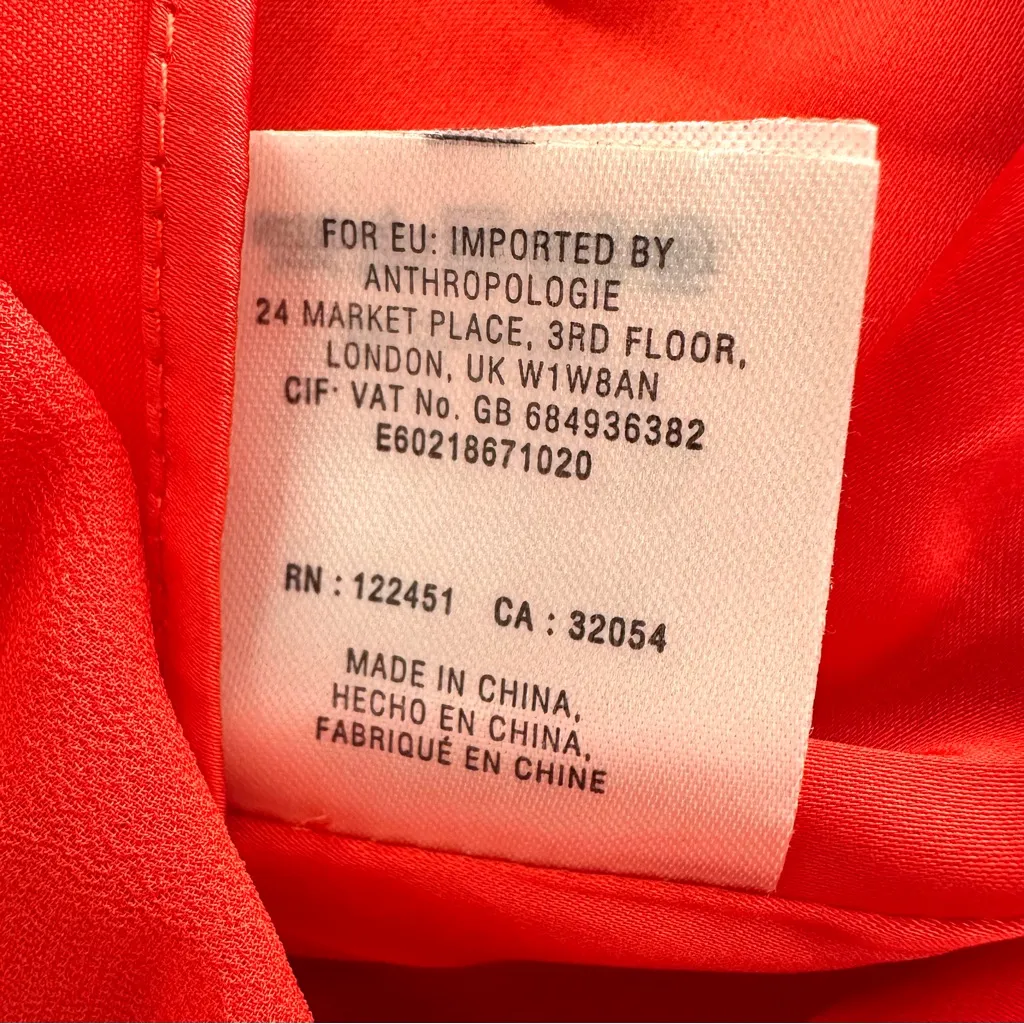 Maeve Anthropologie Edie Pleated Swing Mini Dress Bright Orange Size 4 - Image 13