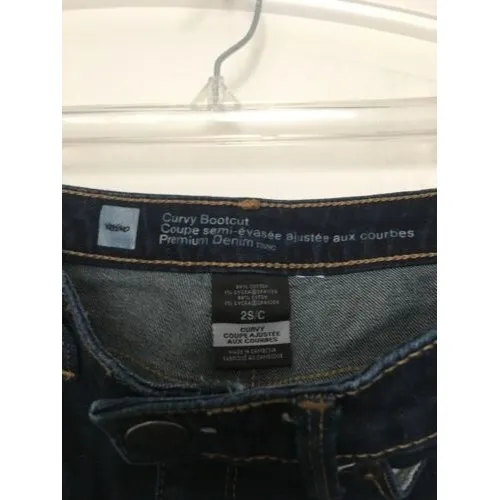 Mossimo Women's Denim Jeans Curvy Fit Bootcut Blue Zip & Button Pockets Size 2 - Image 5