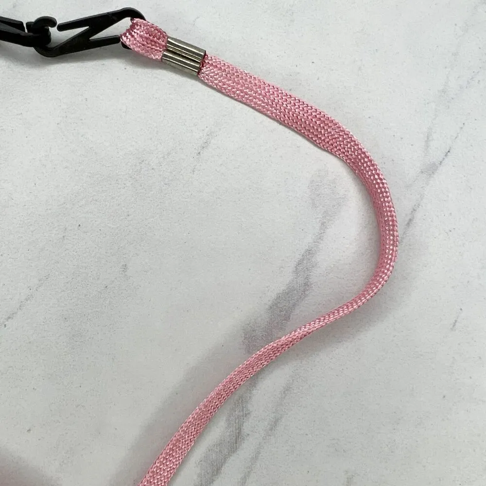 Pink Adjustable Double Clip ID Badge Holder School Work Lanyard Necklace - Image 5