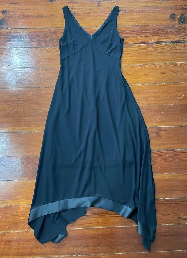 Vintage Lillie Rubin Designer Black Handkerchief Hem Evening Dress - Image 9