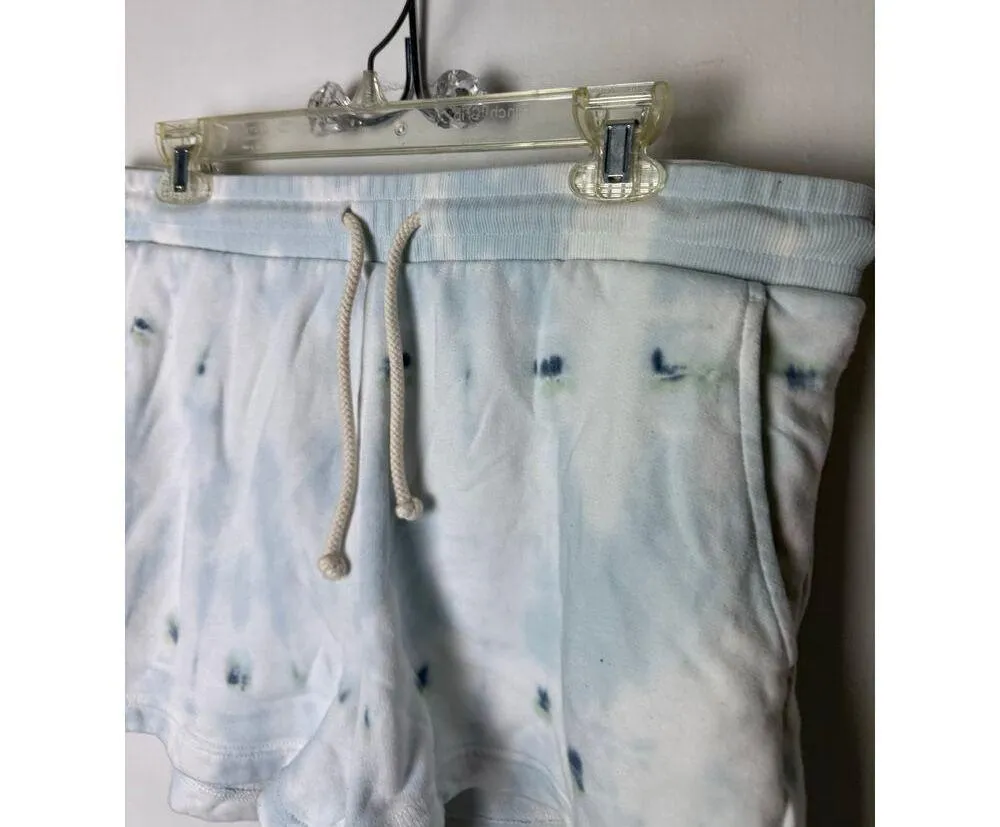 Lou & Grey Tie Dye Sweat Shorts Women's Large Blue White High Rise Lounge - Image 6