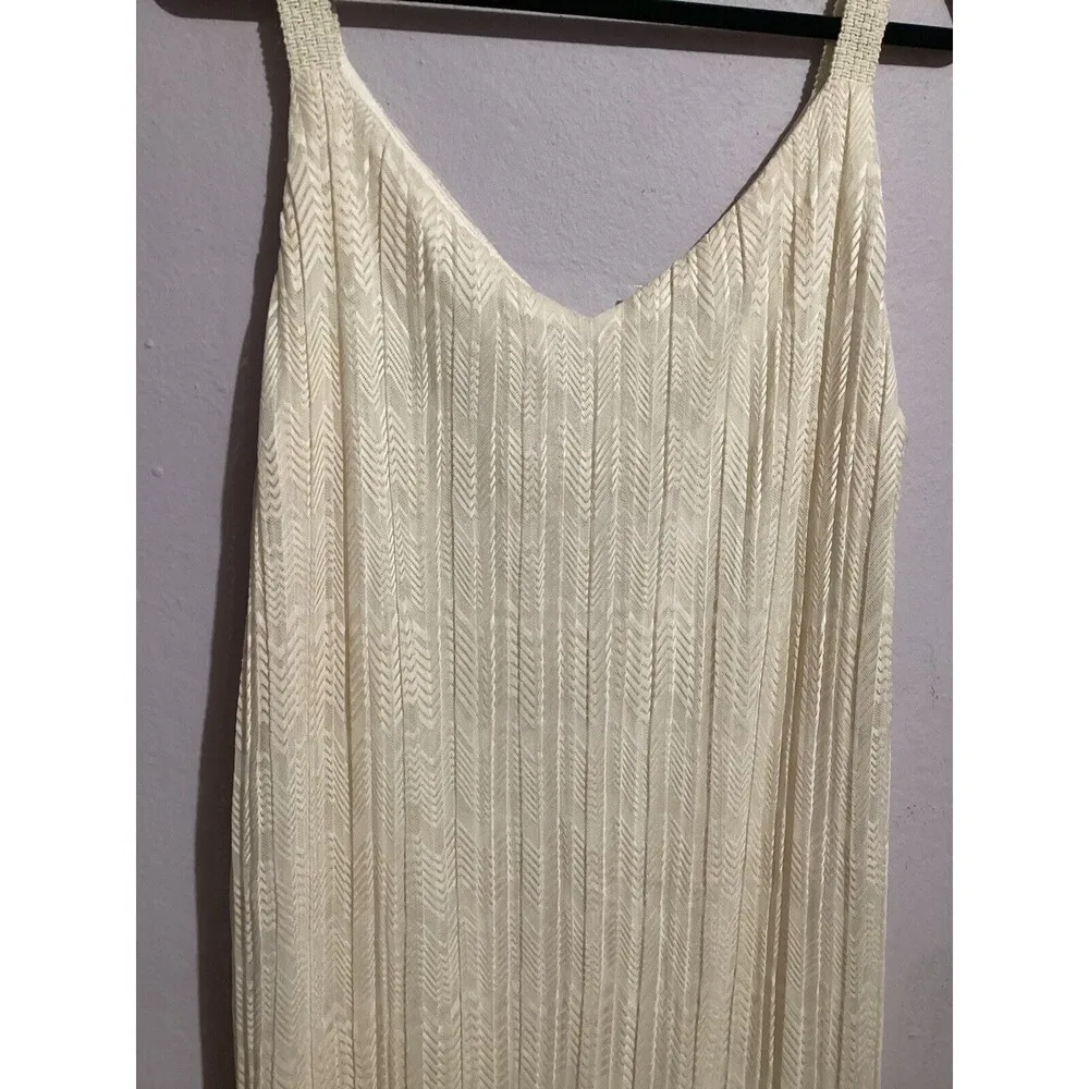 Meadow Rue NWT Sleeveless Prespa Ivory Shift Knee Length Dress 14 V - Image 3