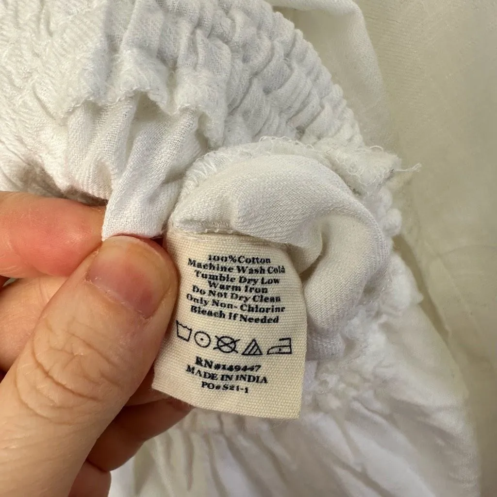 The Normal Brand Women’s Medium White Bell Sleeve Mini Dress New Flawed - Image 6