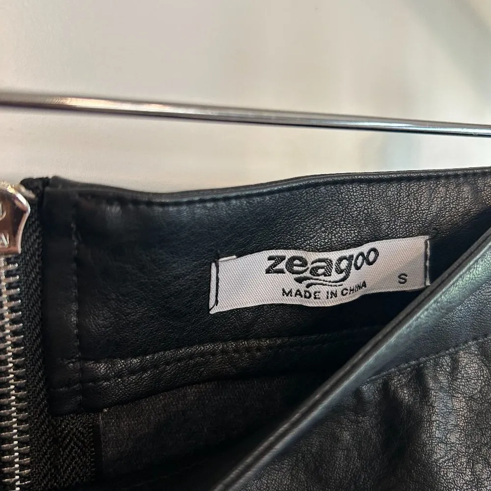 Zeagoo  Faux Leather Skirt - Image 3
