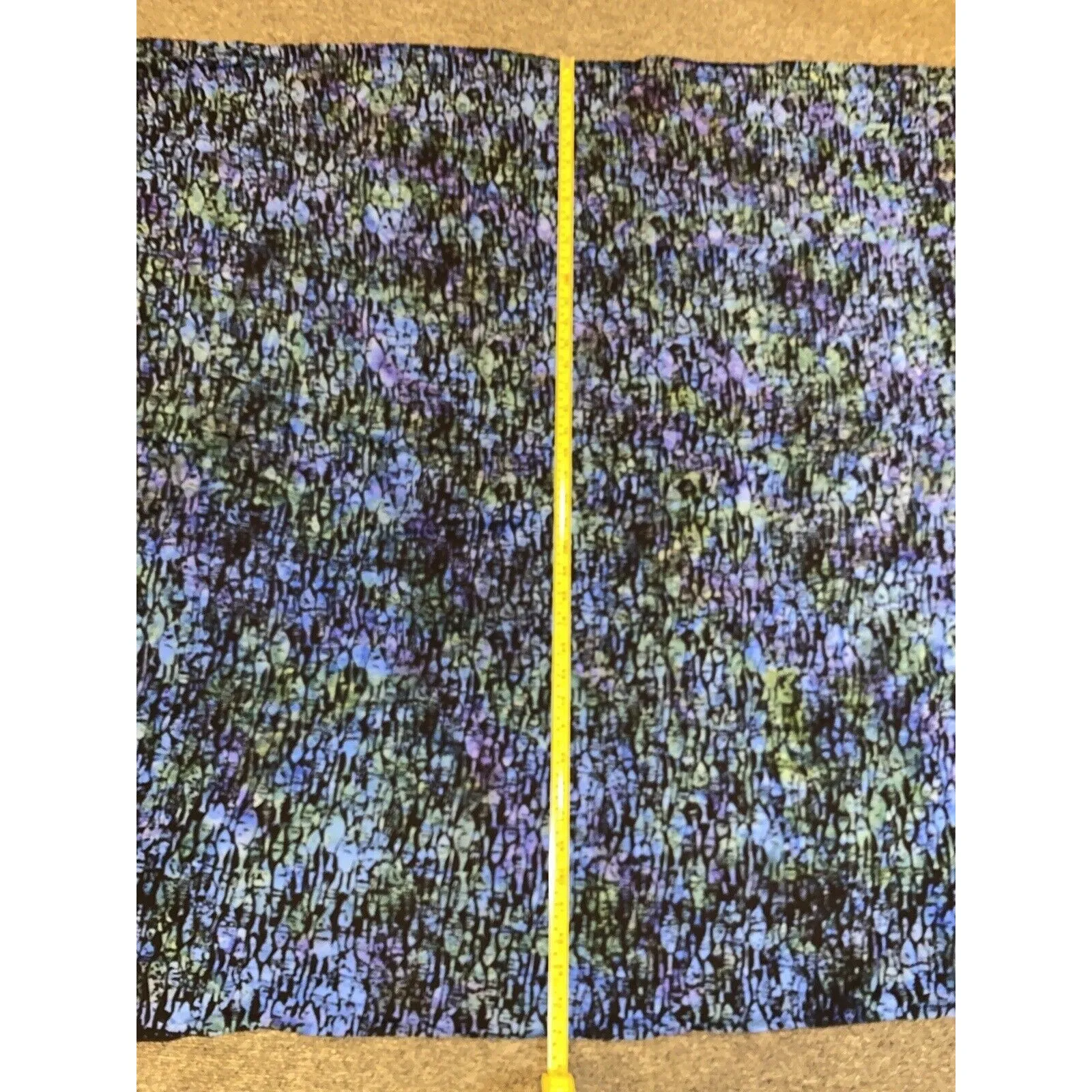 Hands to Hearts Swimming Fish Black Blue Lavender One Size Fringed Scarves NWTS - Image 12