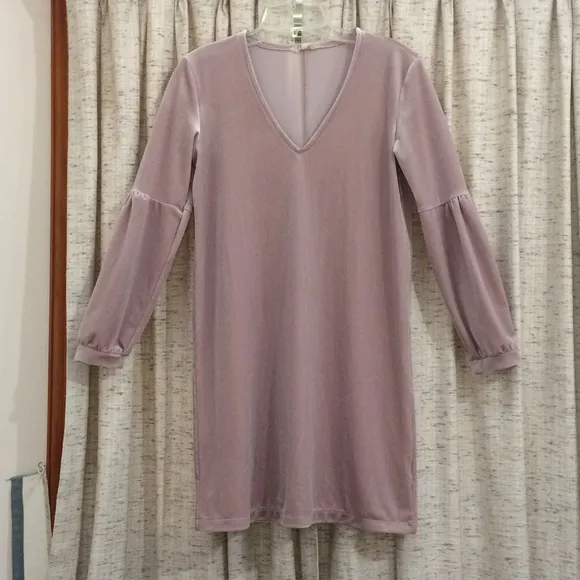 Madewell Balloon Sleeve Velvet Dress - Image 2