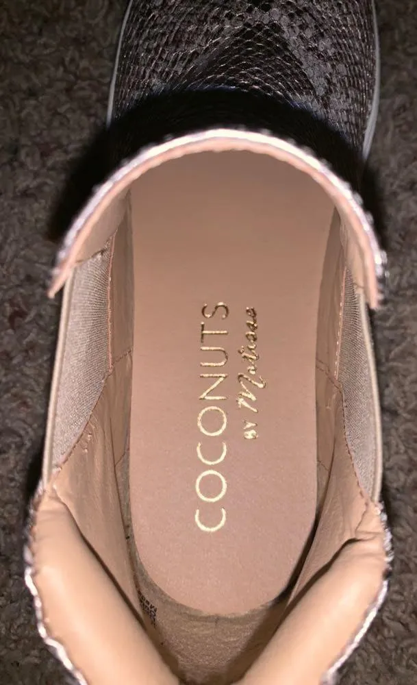 Snakeskin Metallic Sneakers Silver Size 7 - Image 2