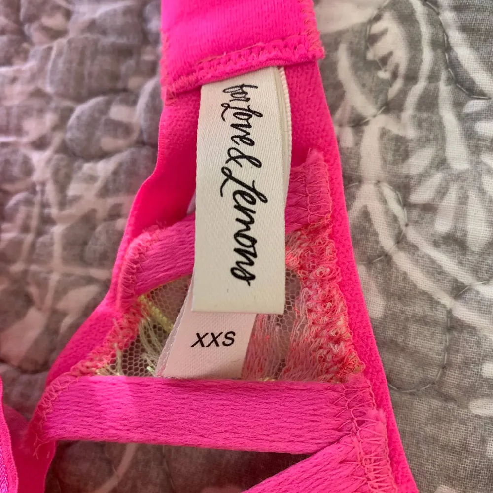 NEW For Love and Lemons Tulip Garter Belt in Neon Pink and Orange - Image 8