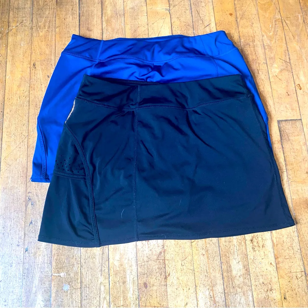 Tangerine Black and Blue Athletic Mini Skort Skirt Set Women’s Medium Shorts - Image 1