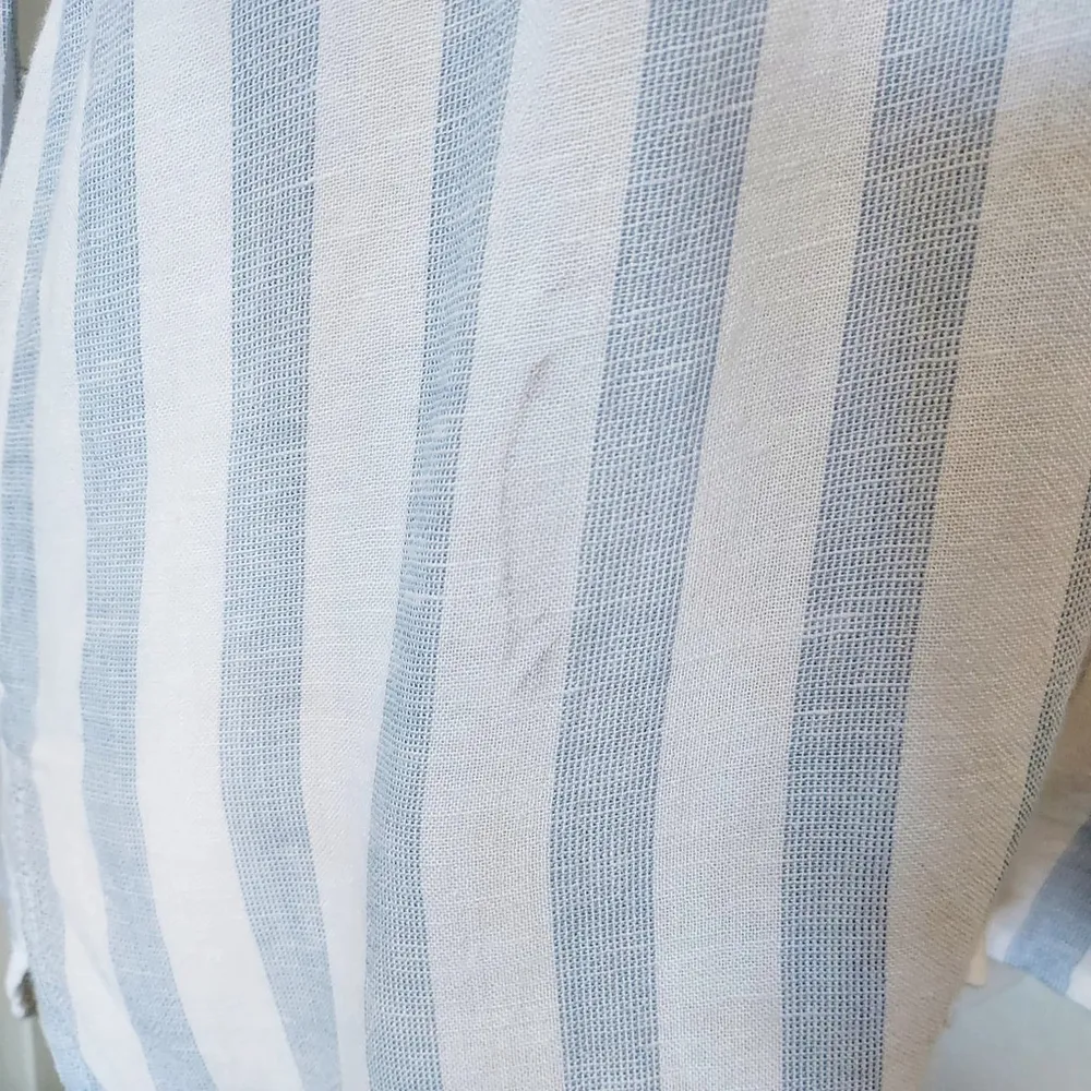 Thread & Supply Blue & White Striped Button Up Size XS - Image 11