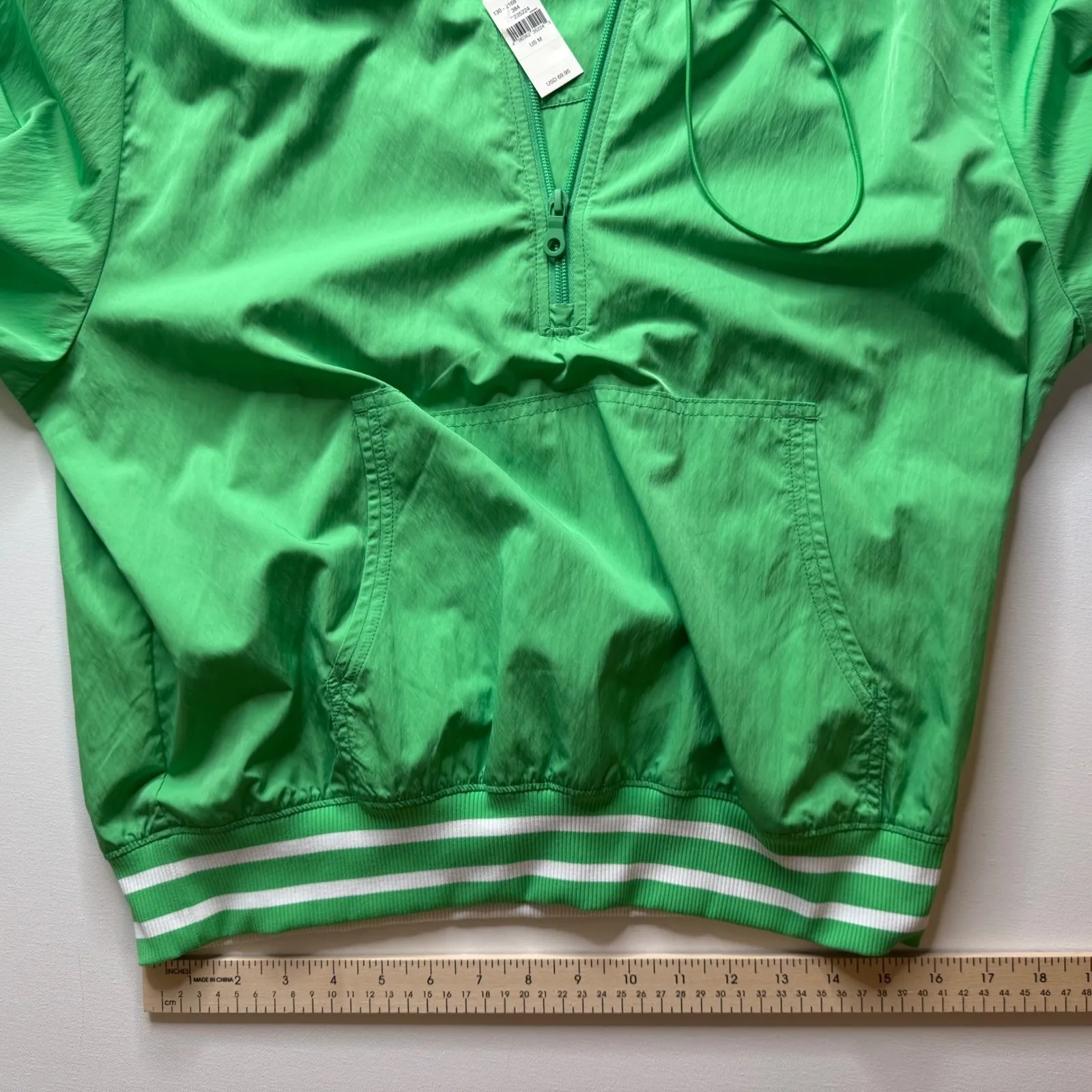 Offline by Aerie Windbreaker Medium Green Hoodie‎ Pullover Half Zip Lightweight - Image 11