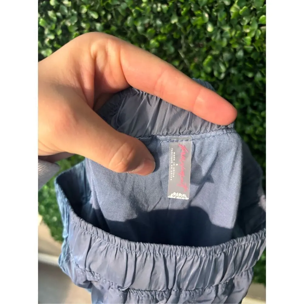 Free People Sunshine Bubble Blue Shorts Size Small - Image 5