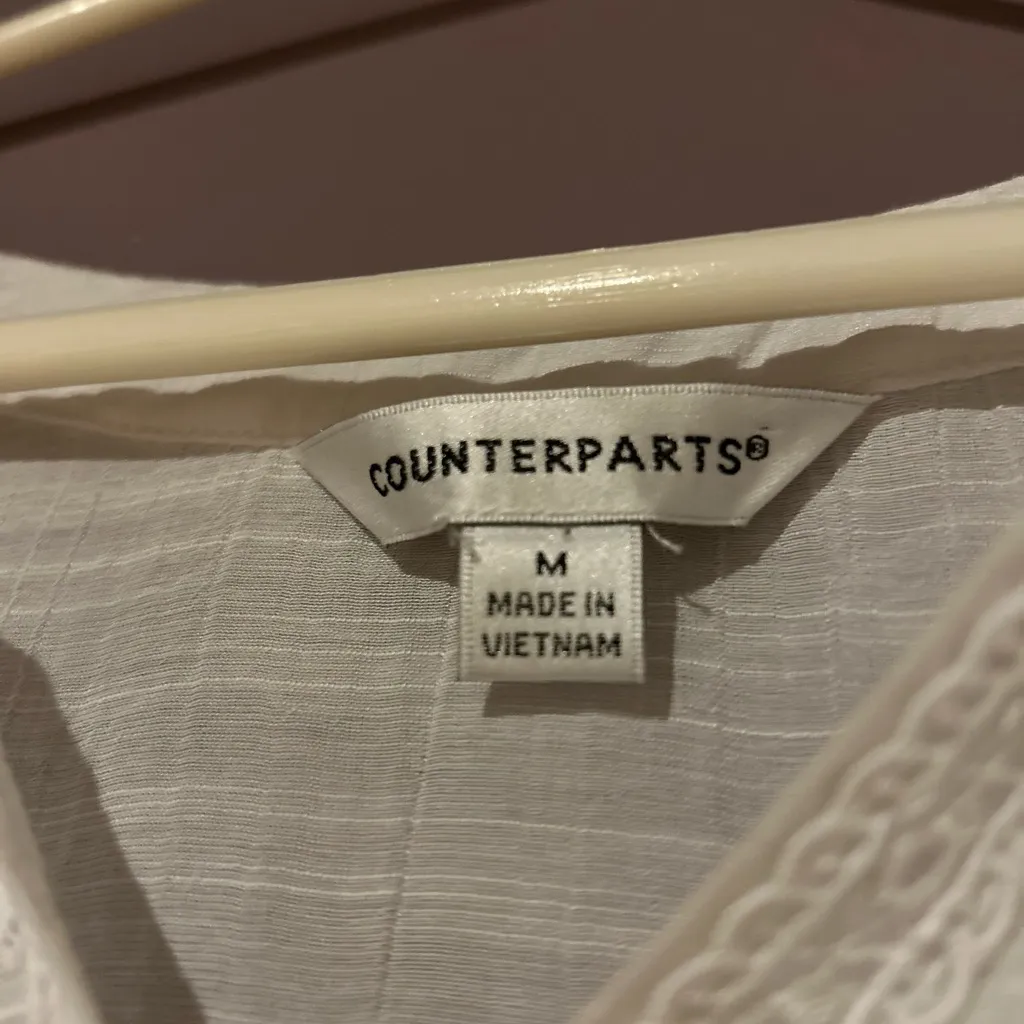 Counterparts Ivory Blouse with Textured Design - Image 2