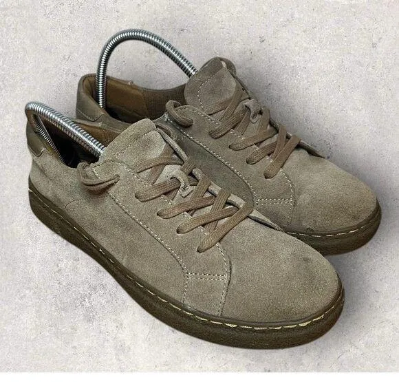 Eurosoft by Sofft Suede Nikki Sneakers Lace up Stone Taupe Womens Size 8 Brown - Image 1