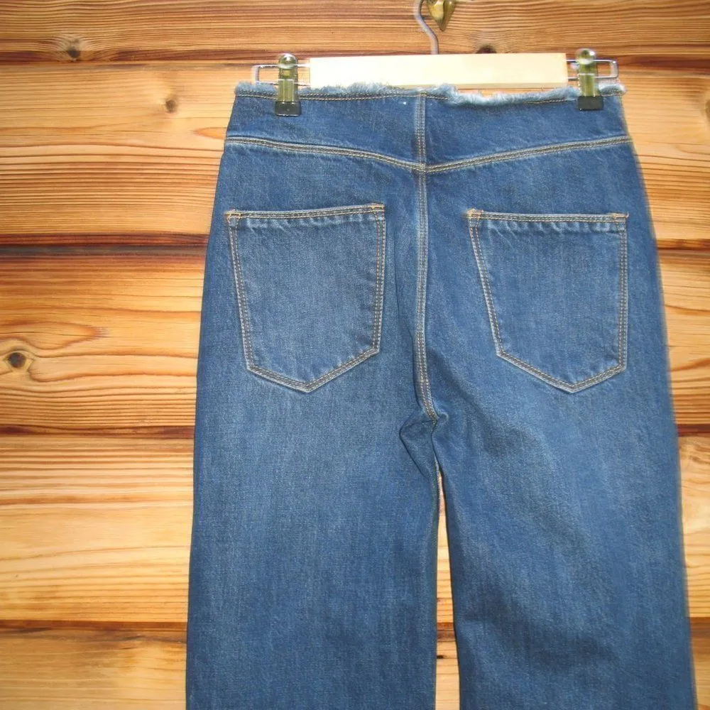 Rebecca Taylor High Rise  Wide Leg Jeans - Image 9