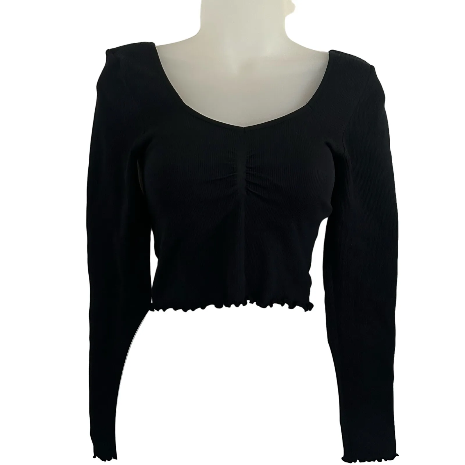 Spiritual Gangster Women's Sweetheart Ribbed Cropped Athletic Top XS Small NWOT - Image 3