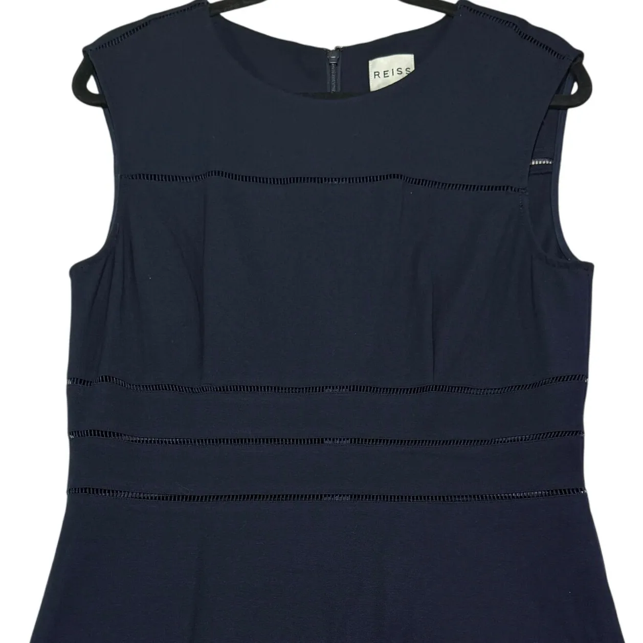 Reiss‎ Neva Womens Navy Blue Sleeveless Sheath Dress UK 14 USA 10 EU 42 - Image 2
