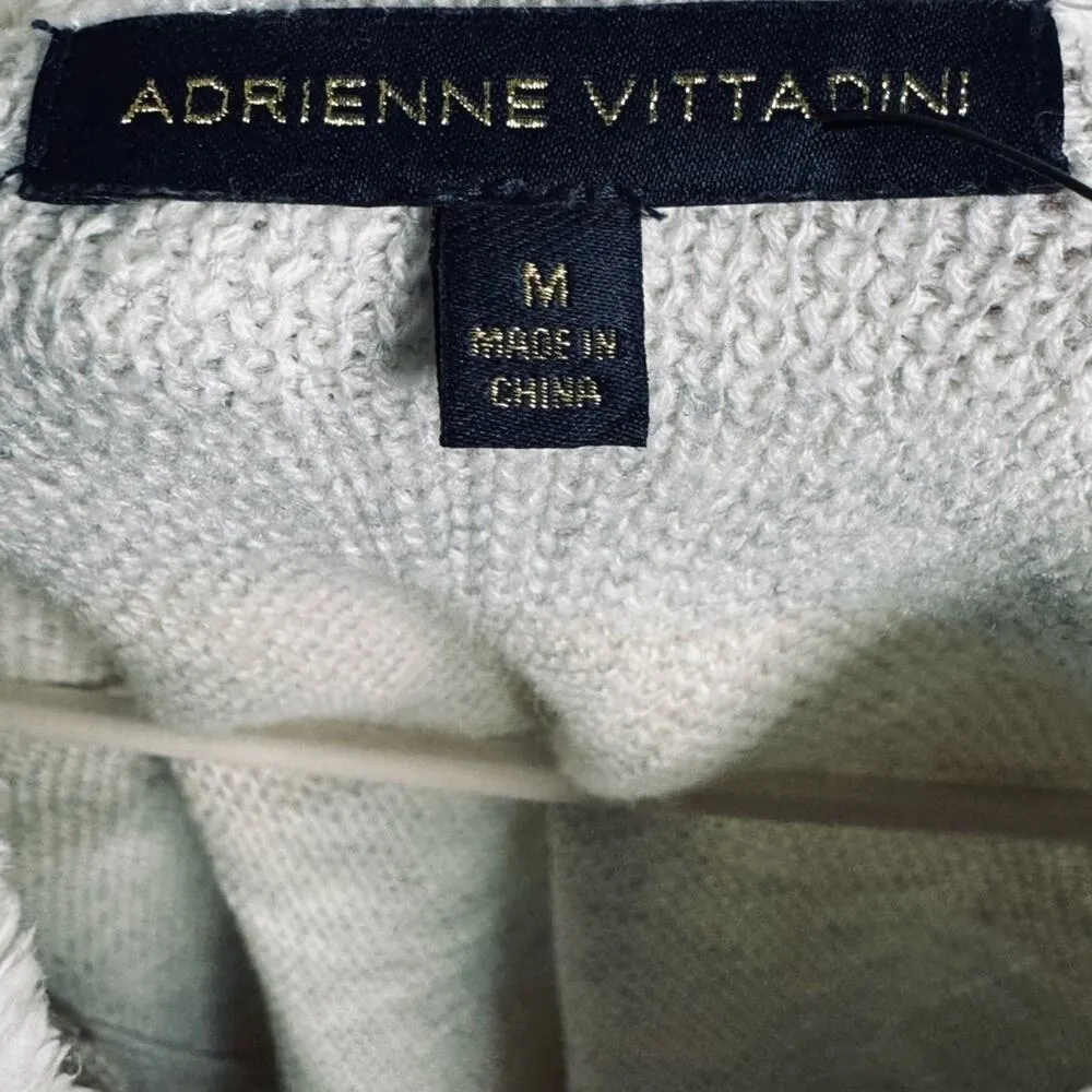 Adrienne Vittadini Plaid Cream Sherpa Jacket Size Medium - Image 5