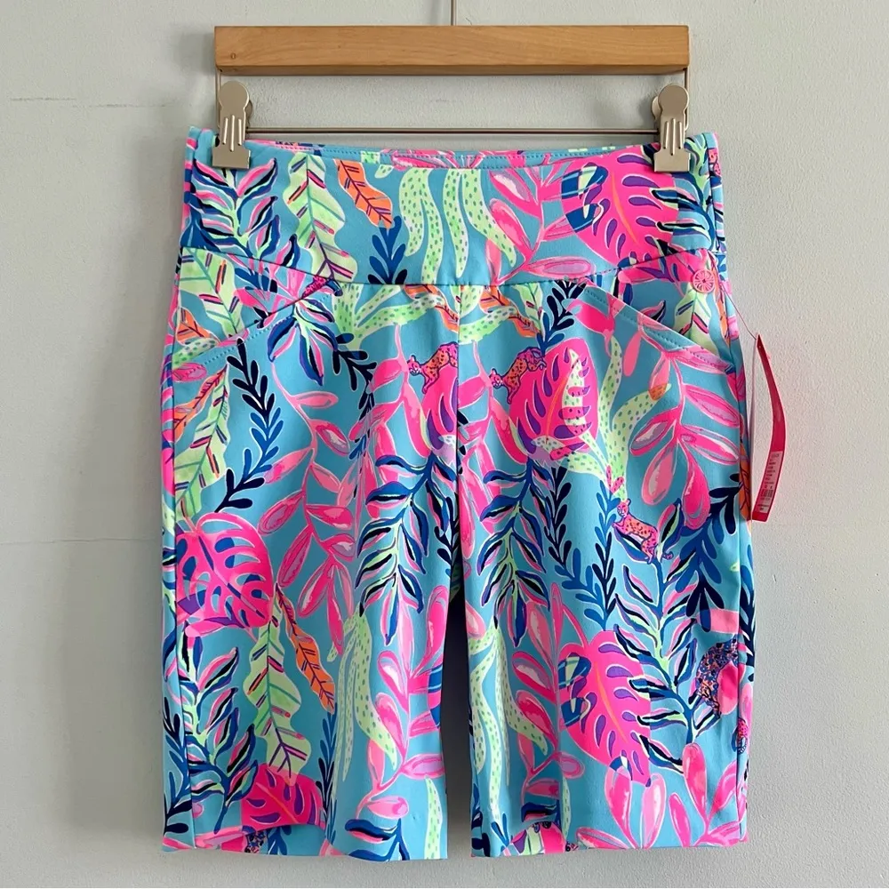 NWT Lilly Pulitzer Luxletic Reid Blue You’ve Been Spotted Ocean View Golf Shorts - Image 5