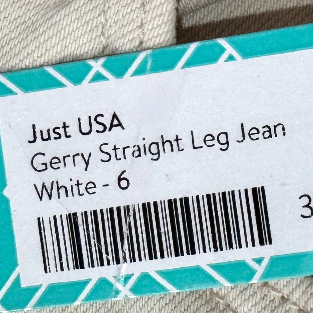 JUST USA Stitch fix Gerry Wide Straight Leg Jeans Oatmeal Denim Ankle Pants Sz 6 - Image 7