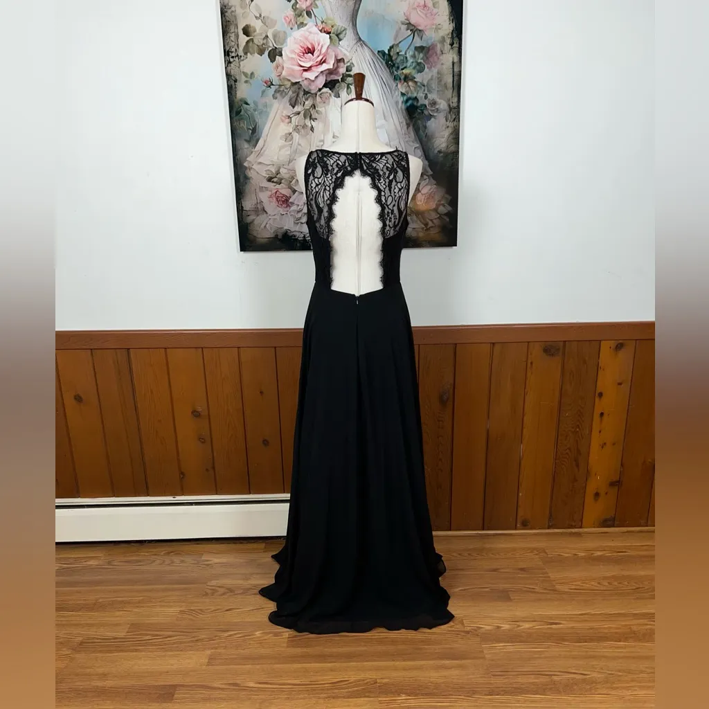 Beautiful Hayley Paige Black Chiffon Gown! - Image 6